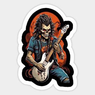 zombie guitarist Sticker